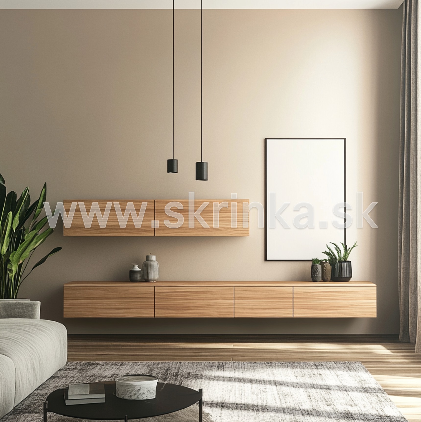 Méretre készült szekrény modern fém részletekkel